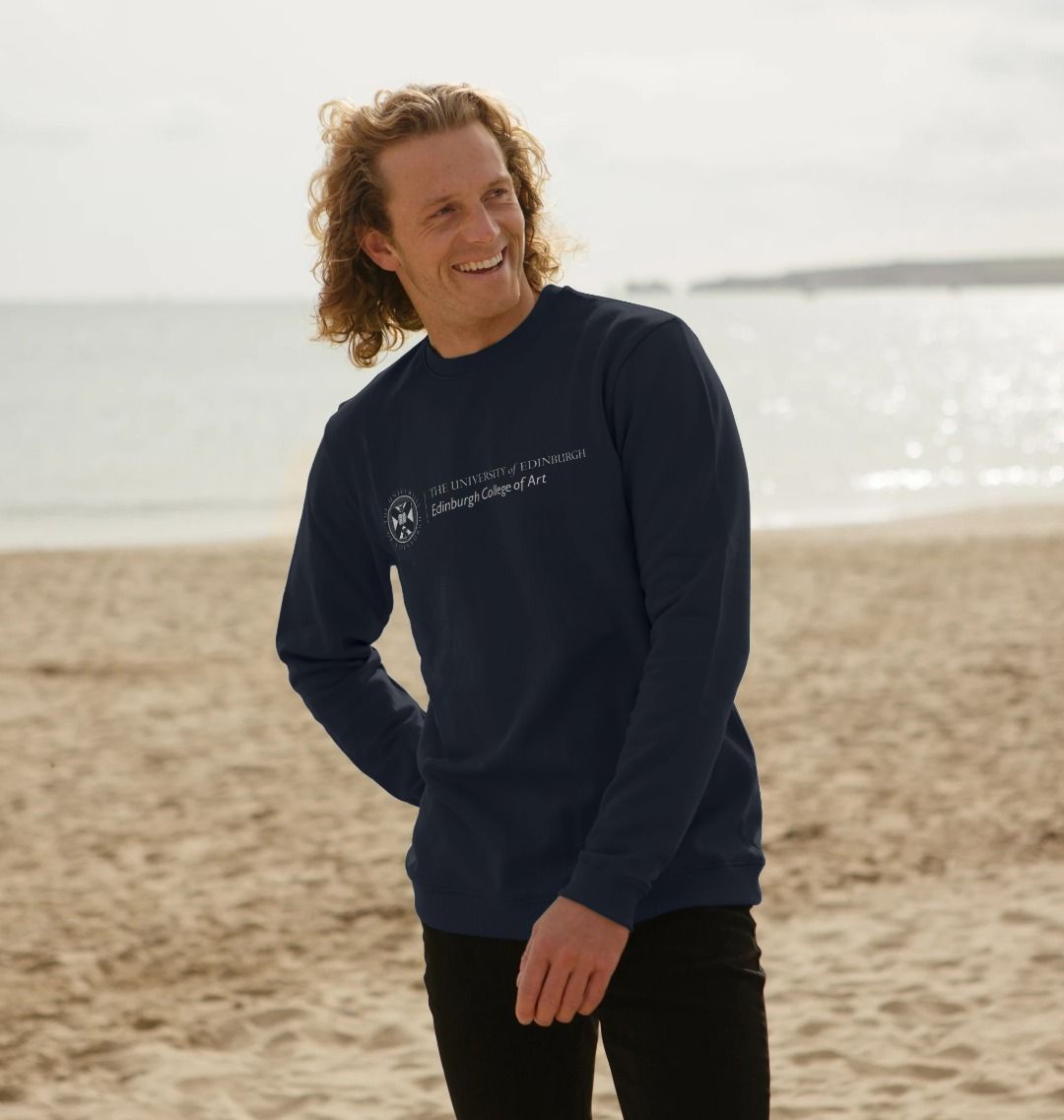 A model wearing our Edinburgh College of Art Sweatshirt 