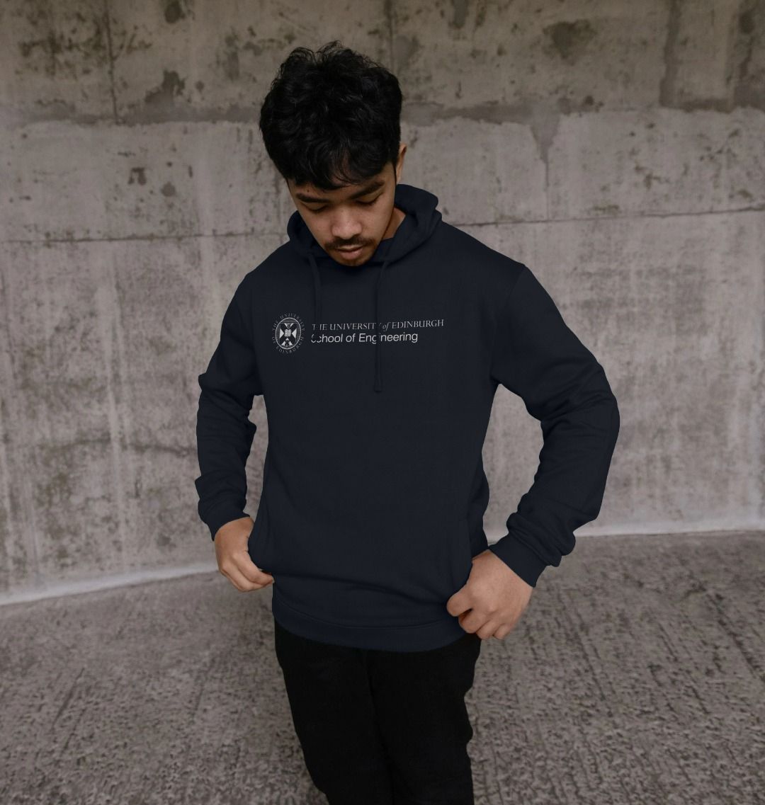 A model wearing our School of Engineering Hoodie