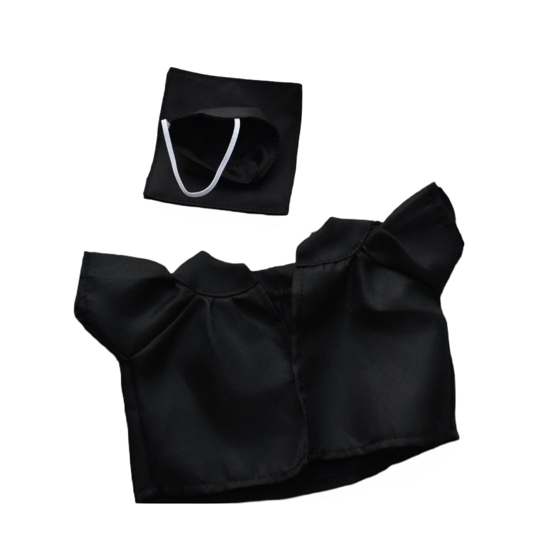 Graduation hat and gown for soft toys