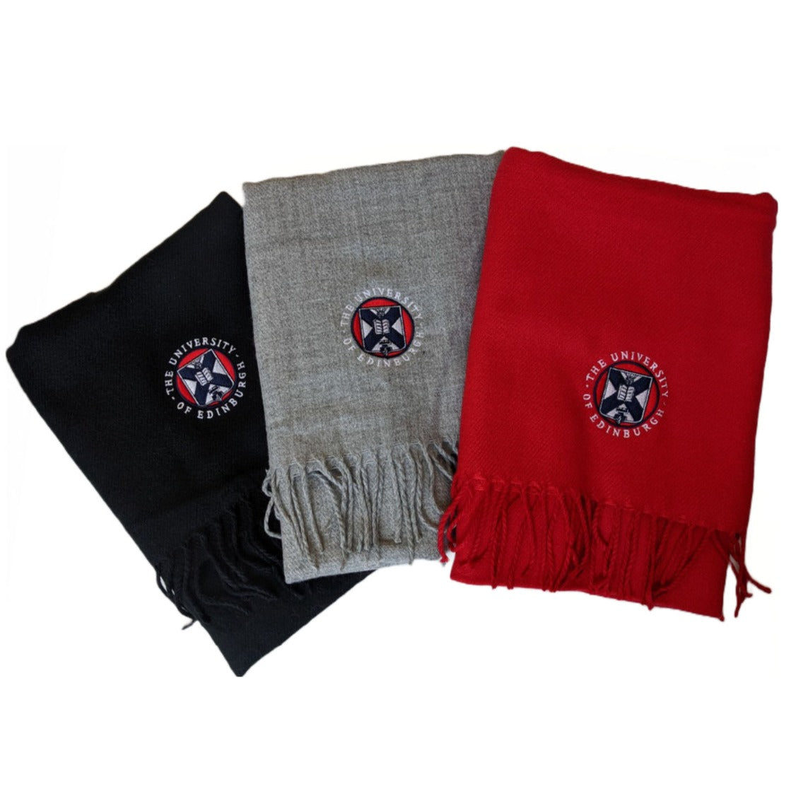 Embroidered Crest University Scarf