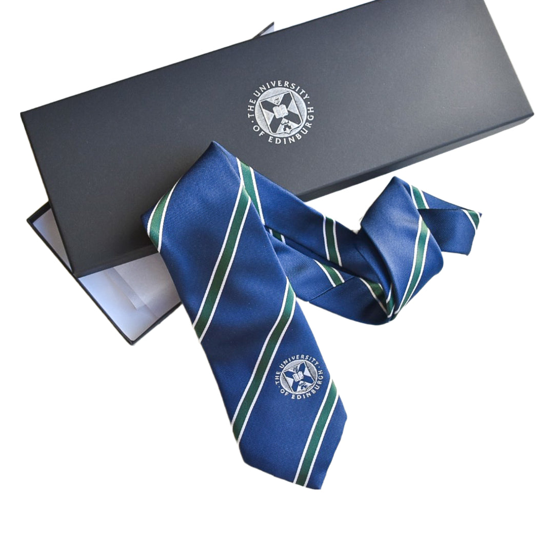 Classic Silk Tie in Navy/Green/White