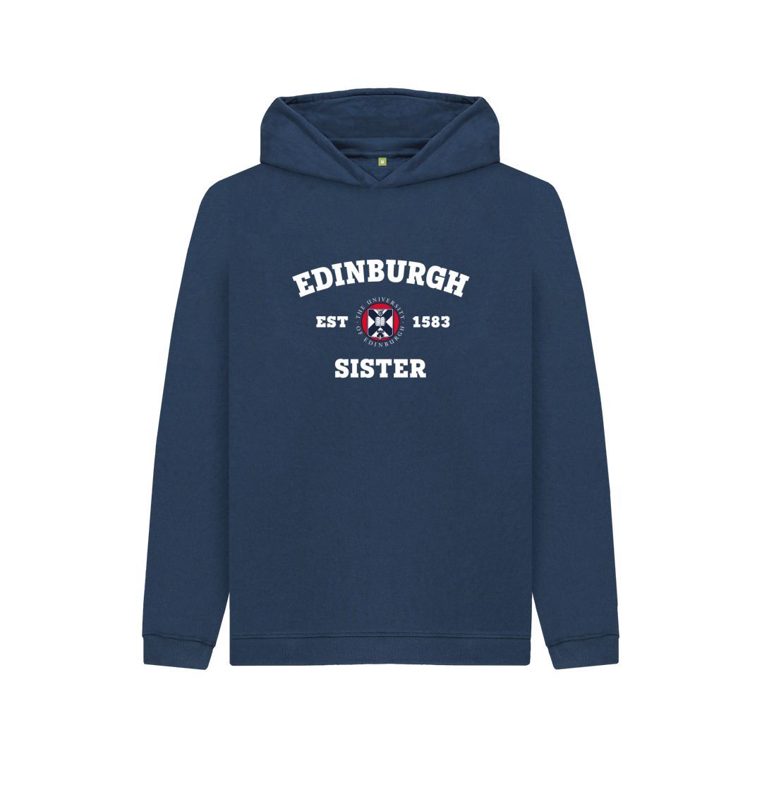 Navy Blue Kids Edinburgh Sister Hoodie