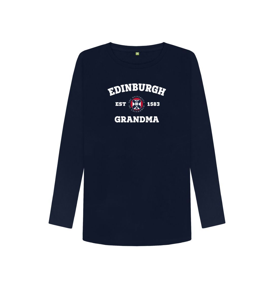 Navy Blue Edinburgh Grandma Long Sleeved T-shirt