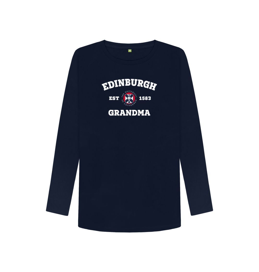 Navy Blue Edinburgh Grandma Long Sleeved T-shirt