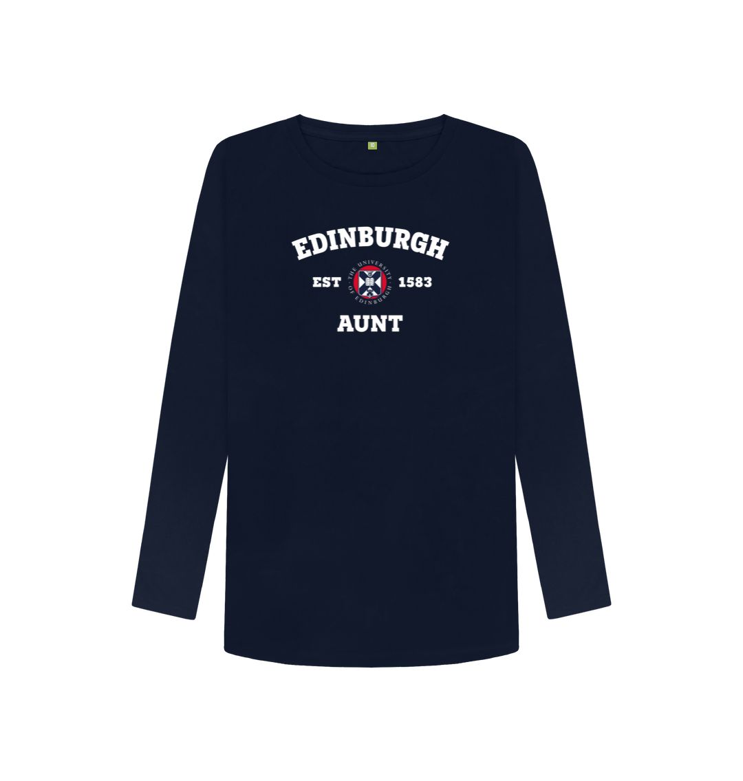 Navy Blue Edinburgh Aunt Long Sleeved T-Shirt