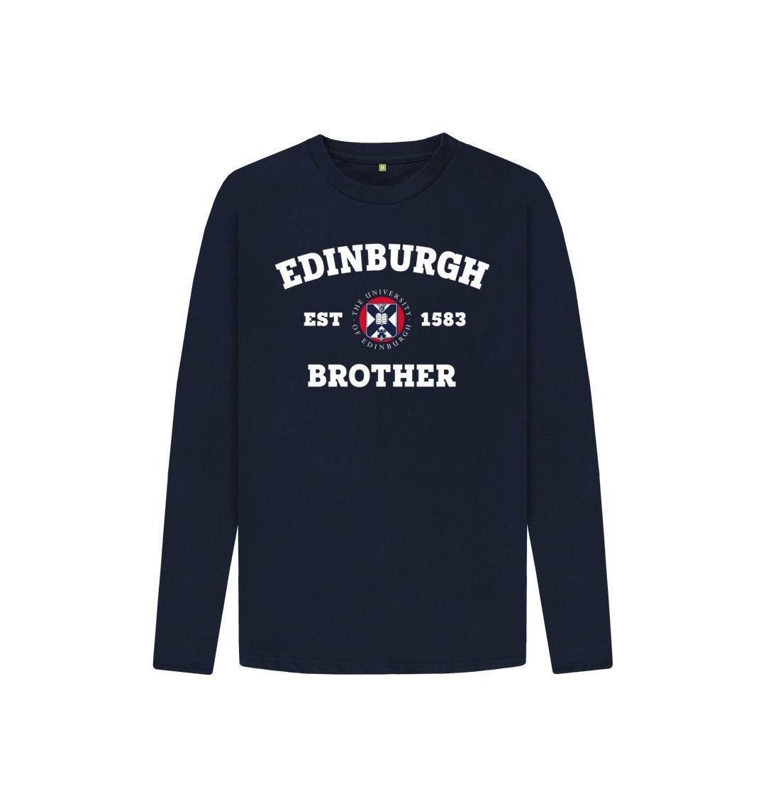 Navy Blue Edinburgh Brother Kids Long Sleeved T-Shirt