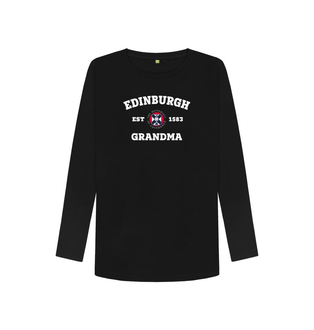 Black Edinburgh Grandma Long Sleeved T-shirt