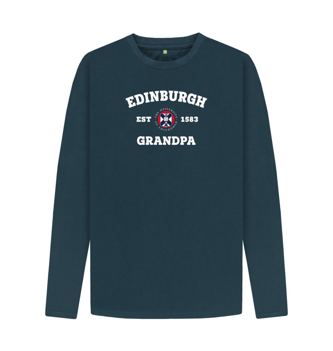 Denim Blue Edinburgh Grandpa Long Sleeved T-Shirt