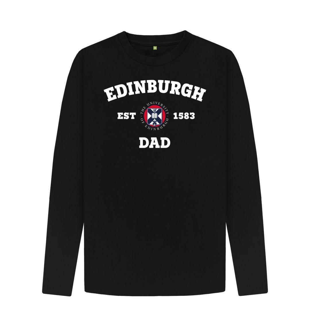 Black Edinburgh Dad Long Sleeved T-Shirt