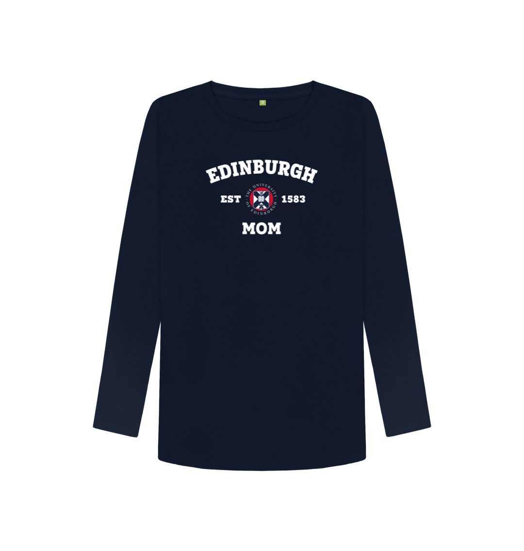 Navy Blue Edinburgh Mom Long Sleeved T-shirt