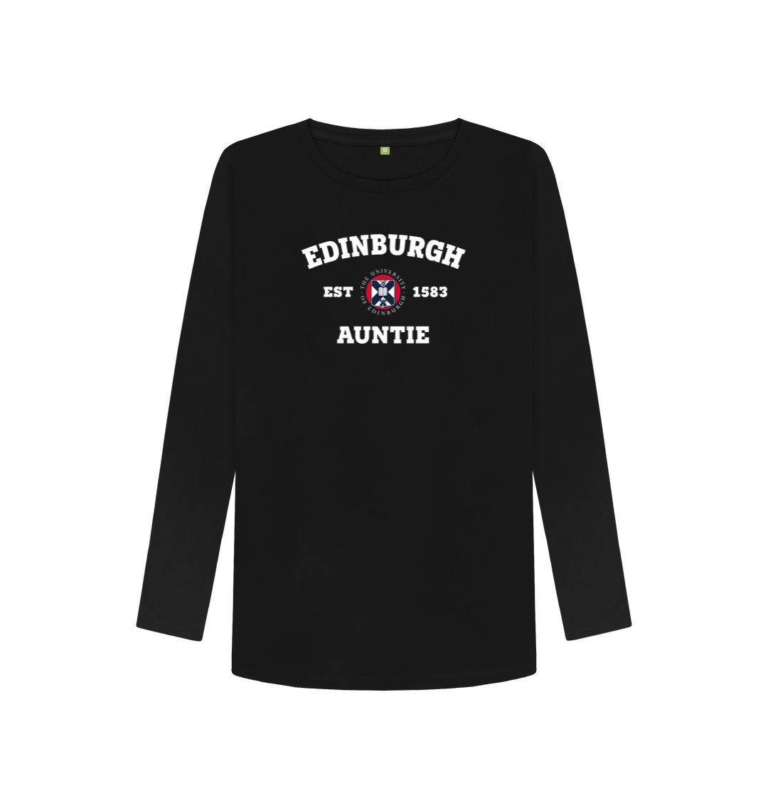 Black Edinburgh Auntie Long Sleeved T-shirt