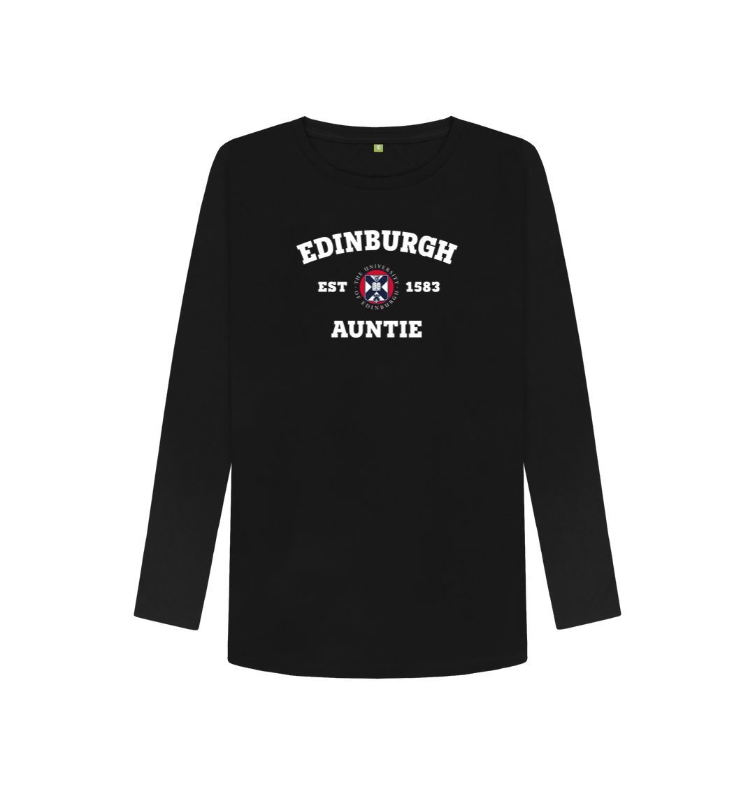 Black Edinburgh Auntie Long Sleeved T-shirt