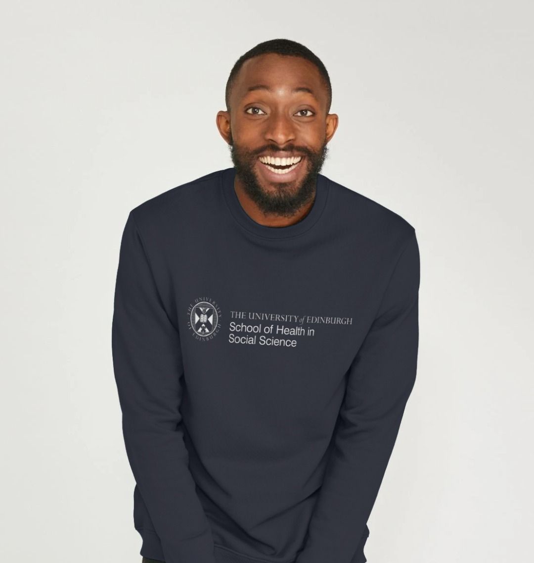 A model wearing our School of Health in Social Science Sweatshirt