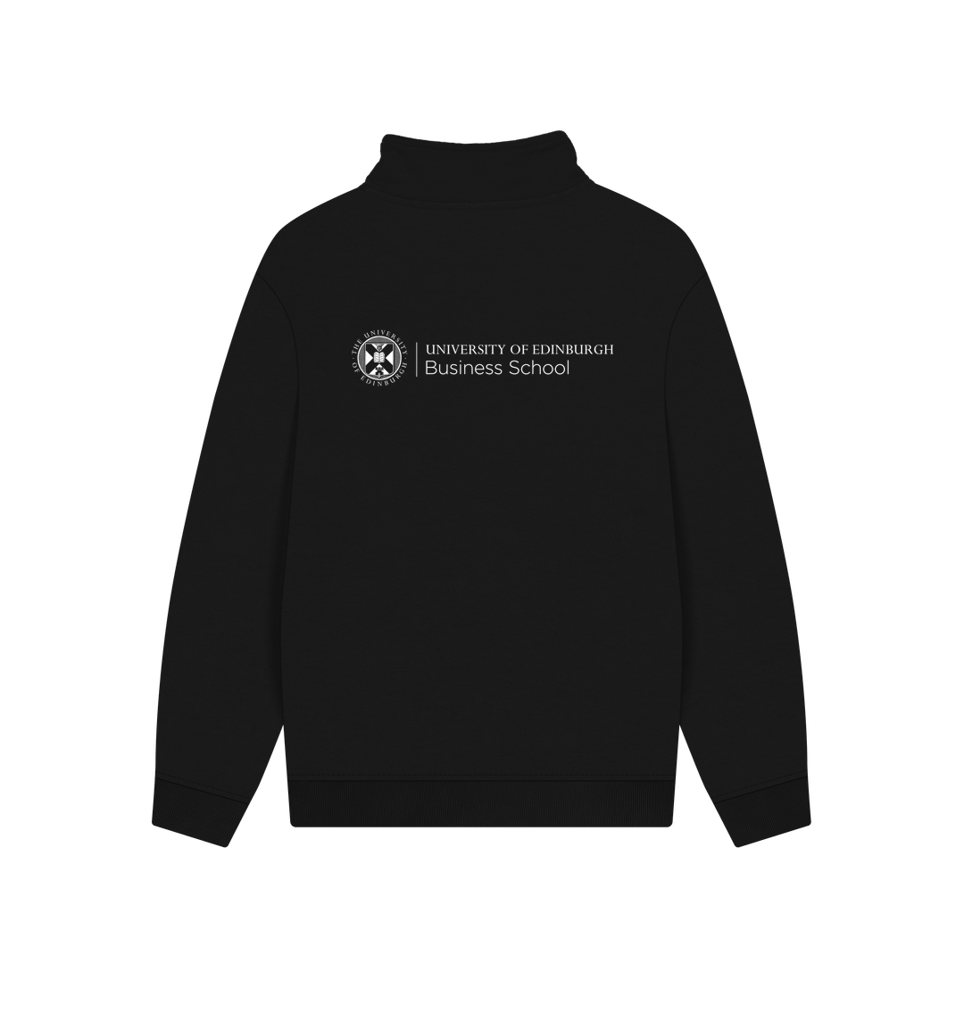 Black Printed Sweater Back