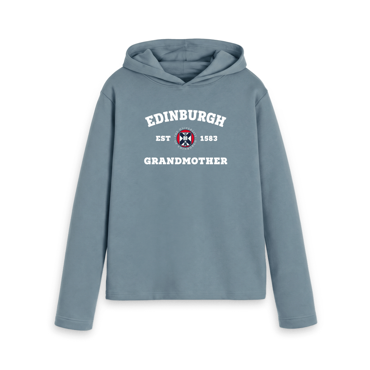 Stone Blue Printed Hoody Front