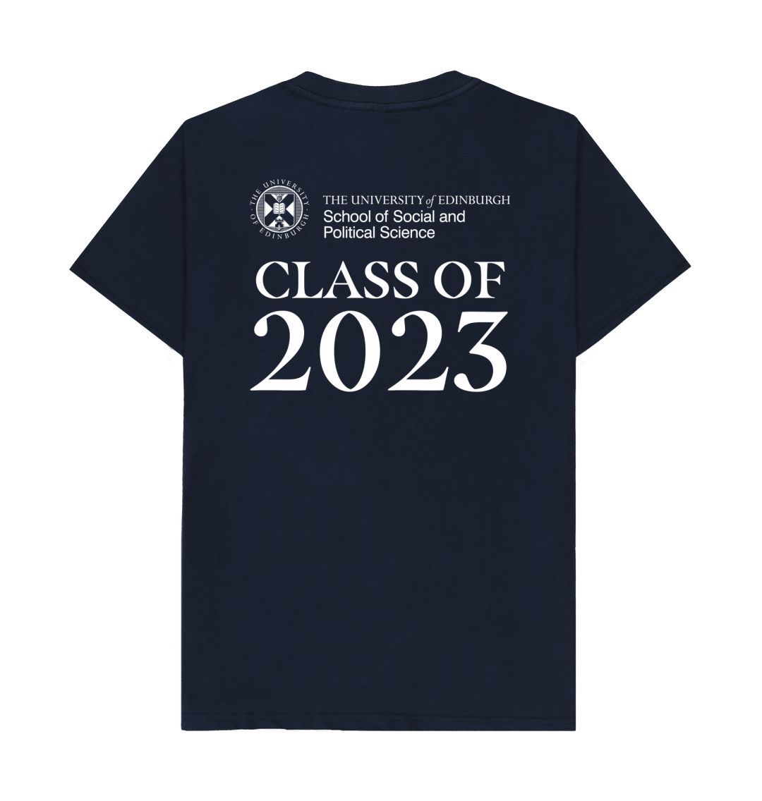 Navy Blue School of Social and Political Science 'Class Of' Graduate T-Shirt