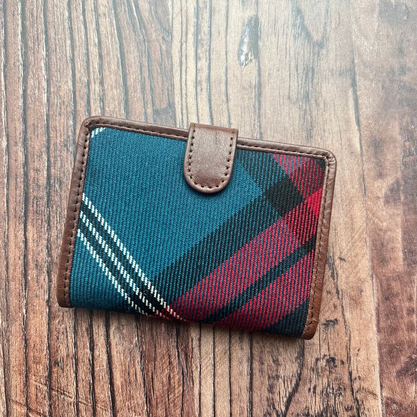 Tartan and Leather Wallet