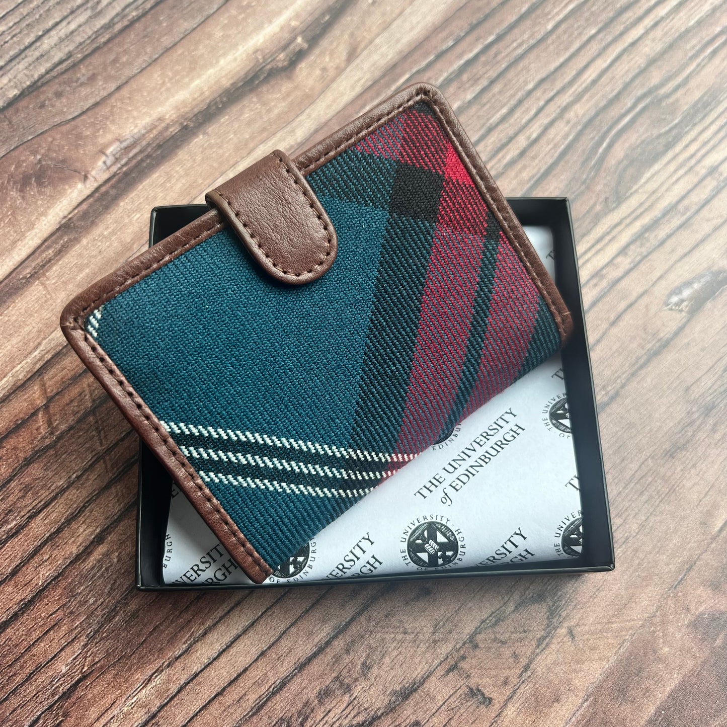 Tartan and Leather Wallet