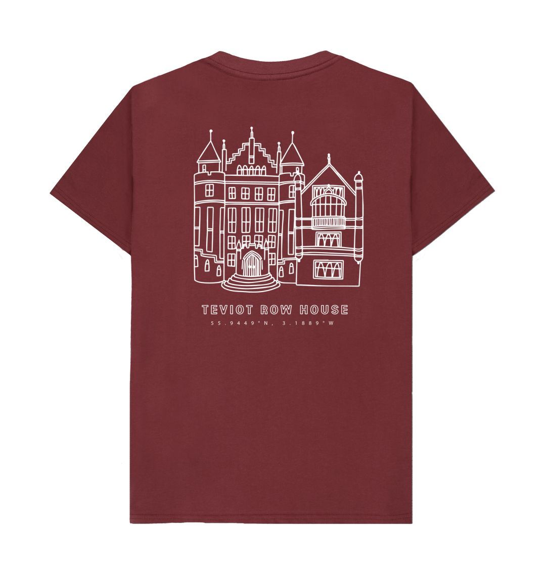 Back of Red Wine Teviot Row House Coordinates Design T-Shirt