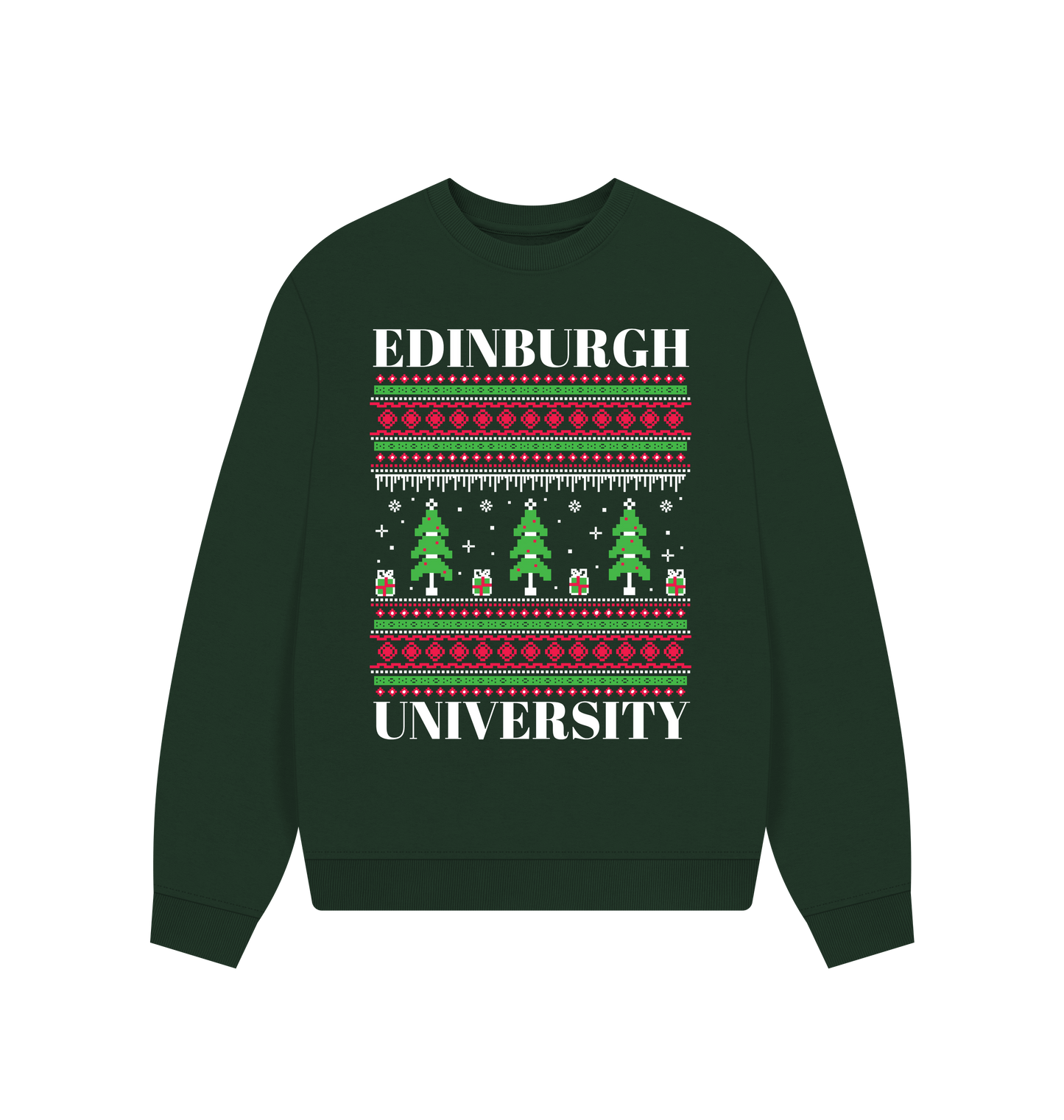 Evergreen Printed Sweater Front