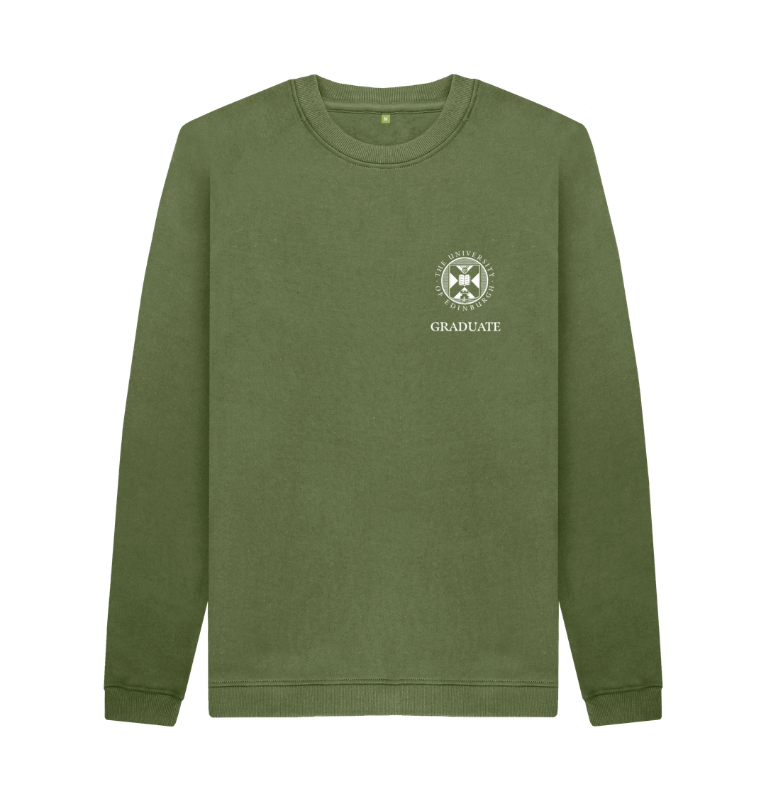 Khaki Printed Sweater Front