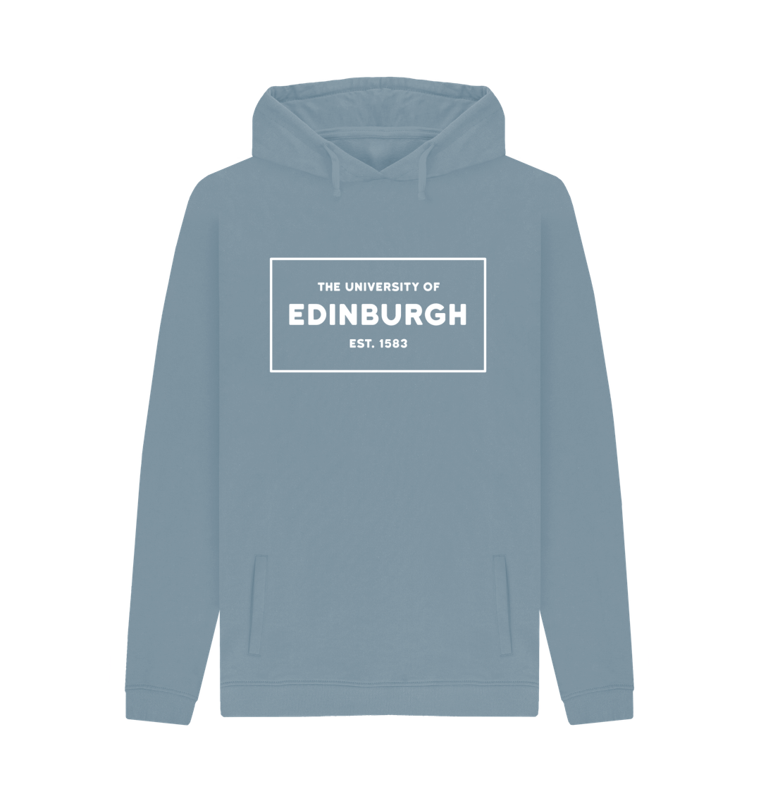 Stone Blue Printed Hoody Front