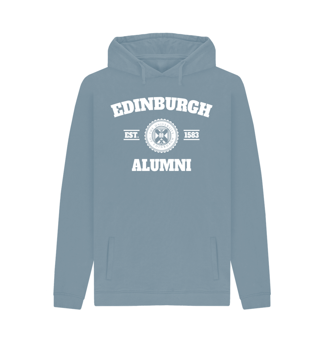 Stone Blue Printed Hoody Front