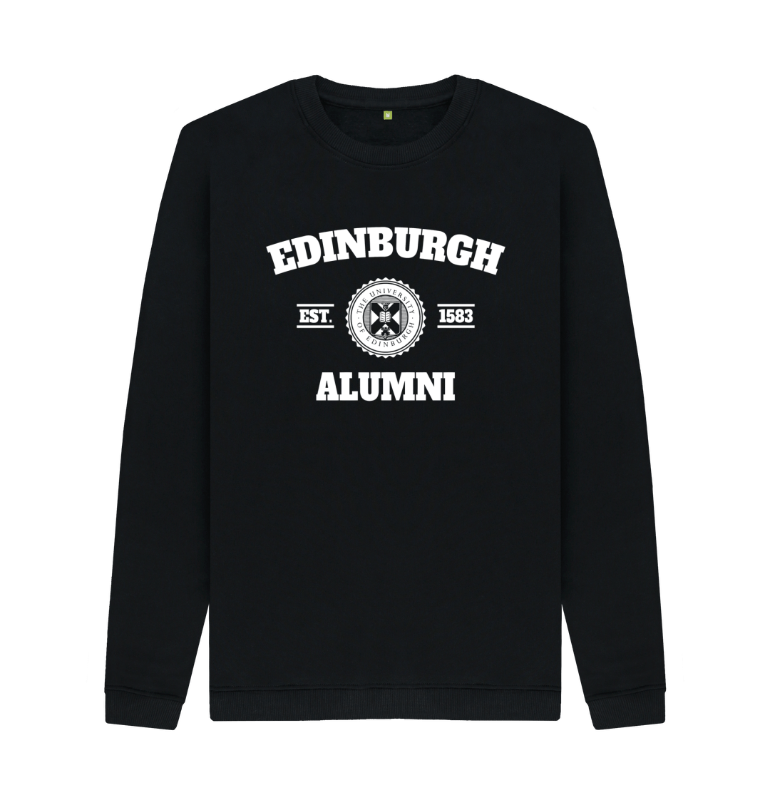 Black Printed Sweater Front