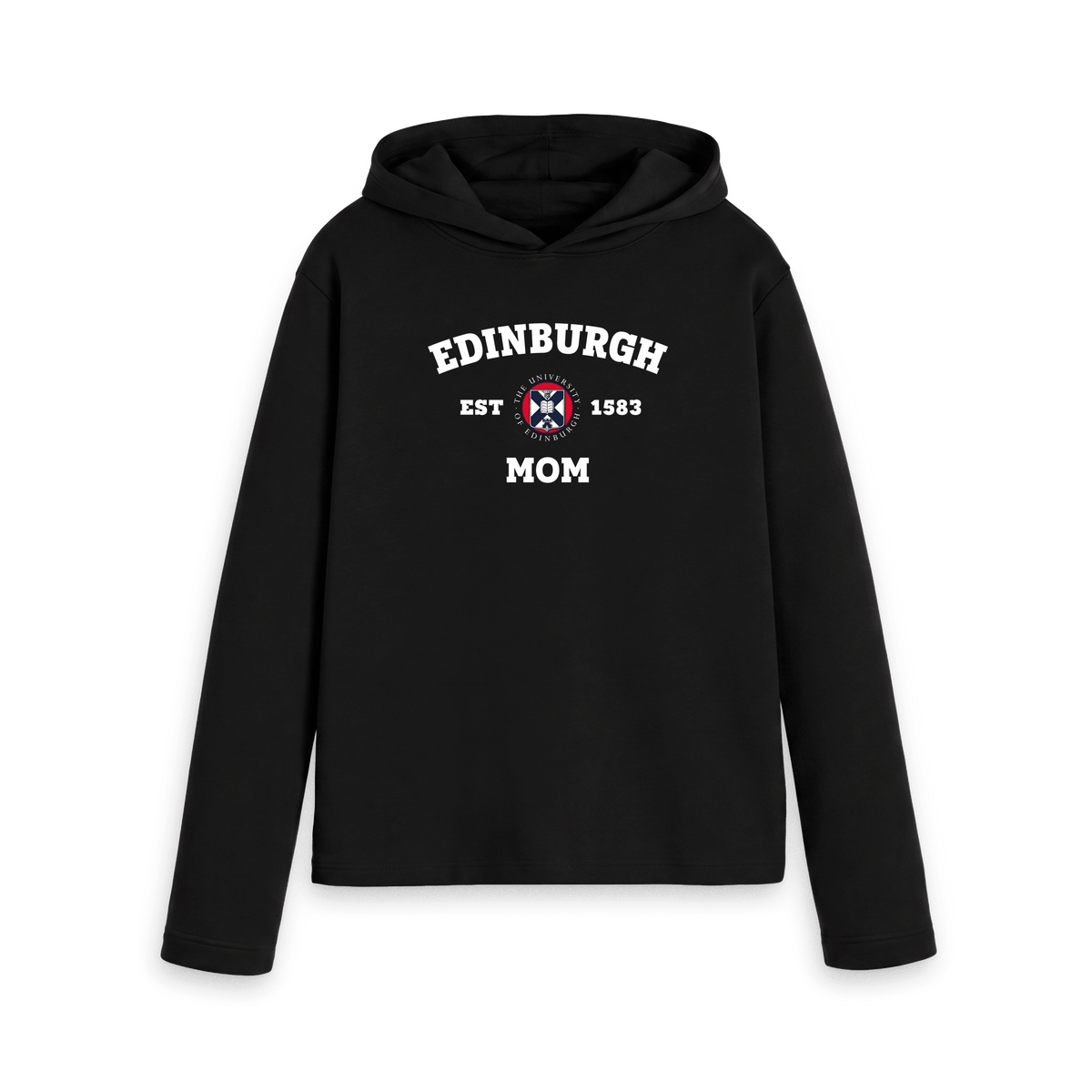 Black Printed Hoody Front