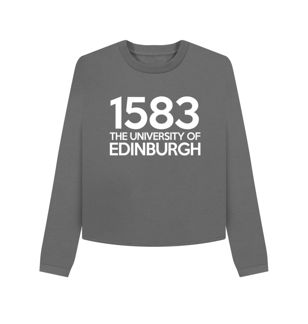 Slate Grey Printed Boxy Jumpers Front