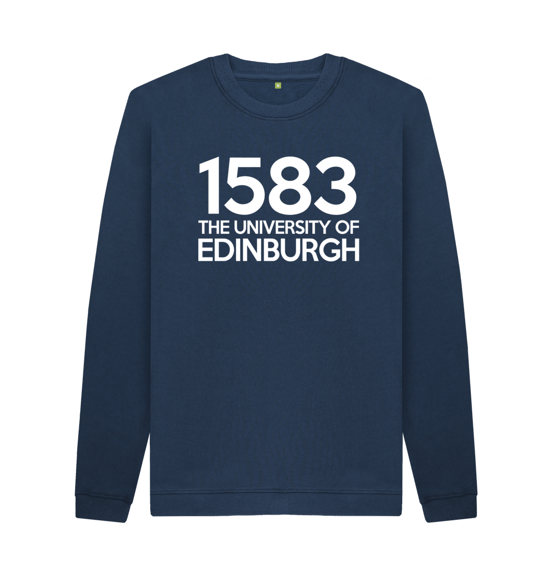 Navy Blue Printed Sweater Front