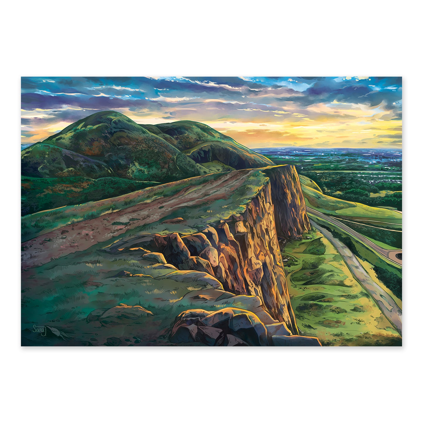 Art Print of Arthur's Seat from Northern point of view.