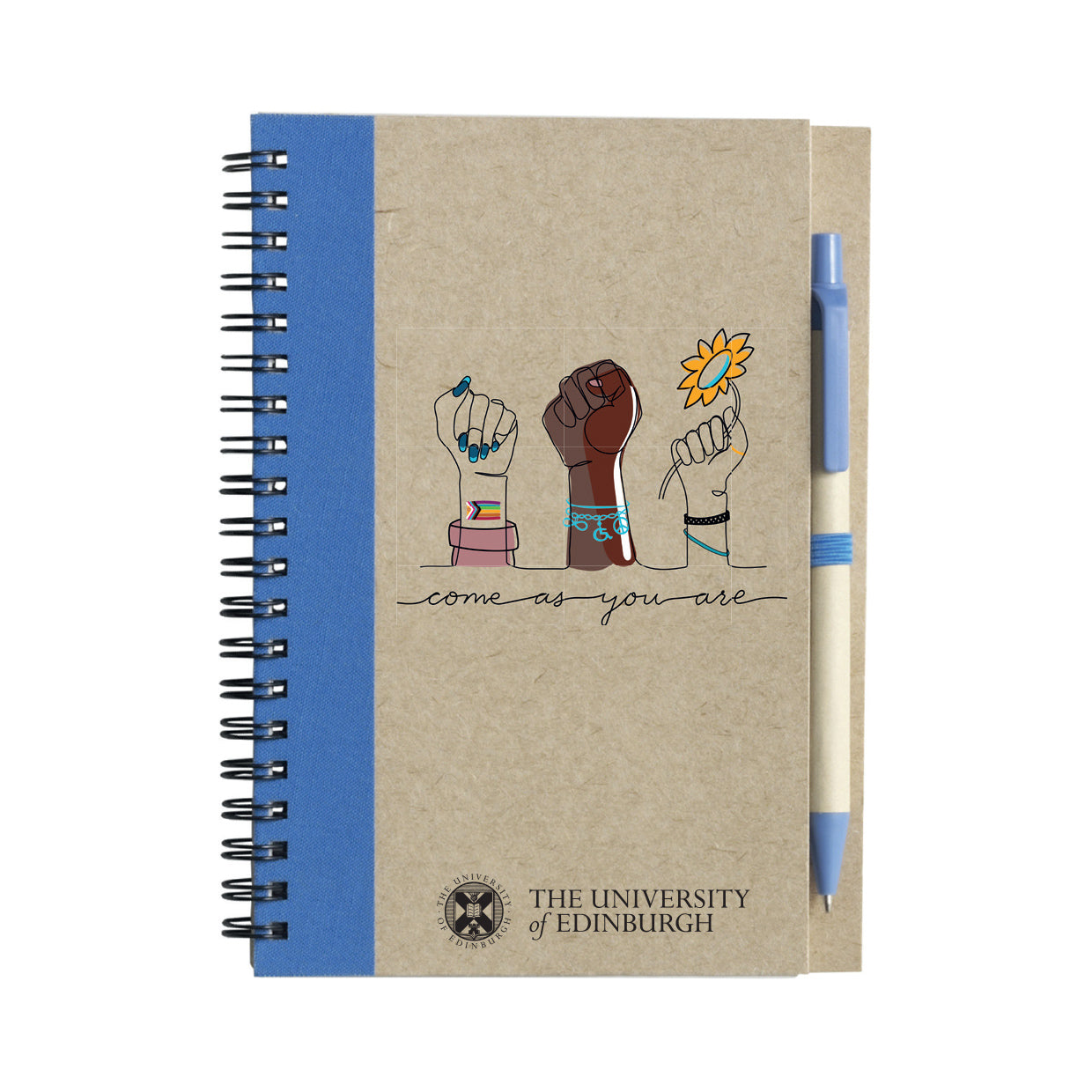 Come As You Are Notebook with Blue band.