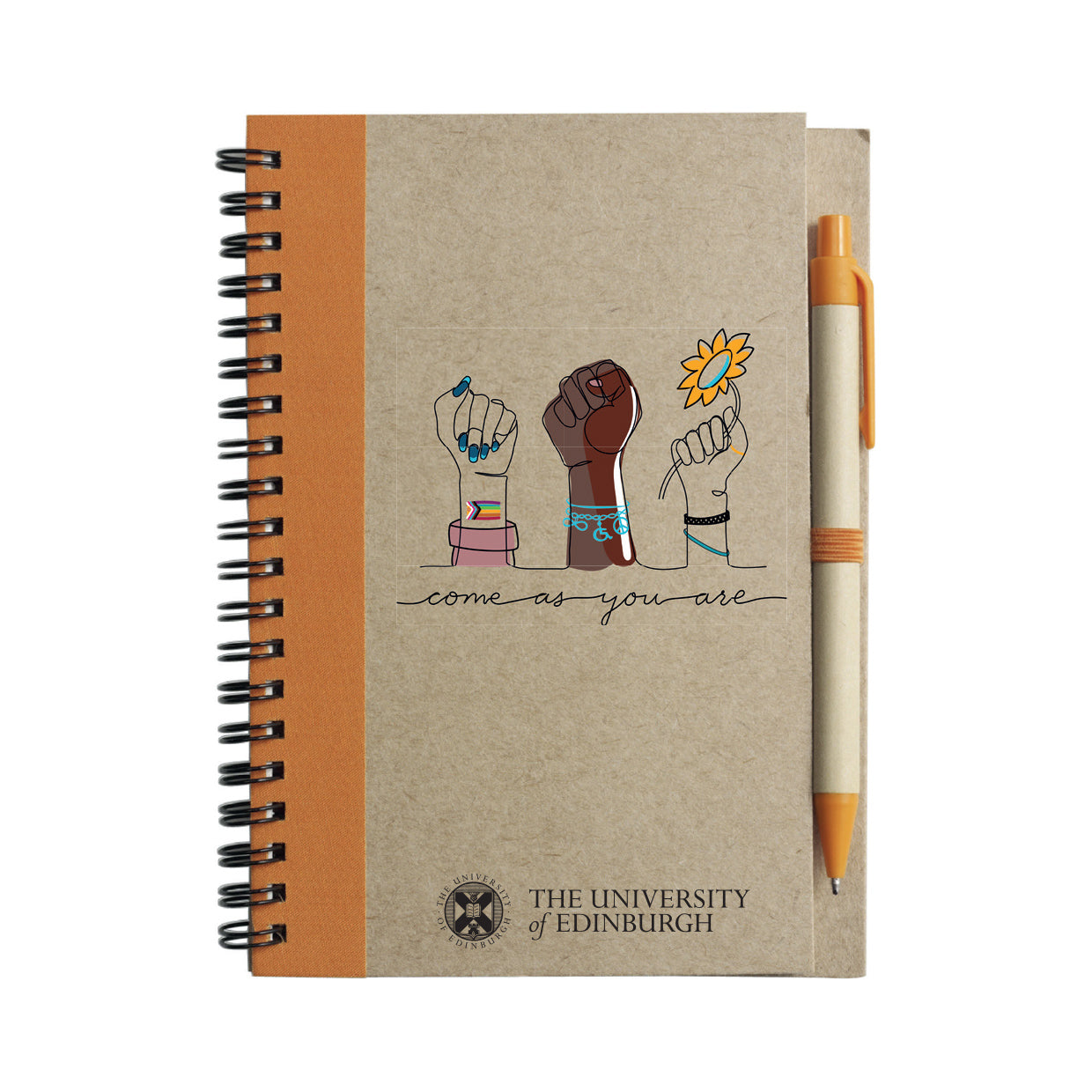 Come As You Are Notebook with Orange band.