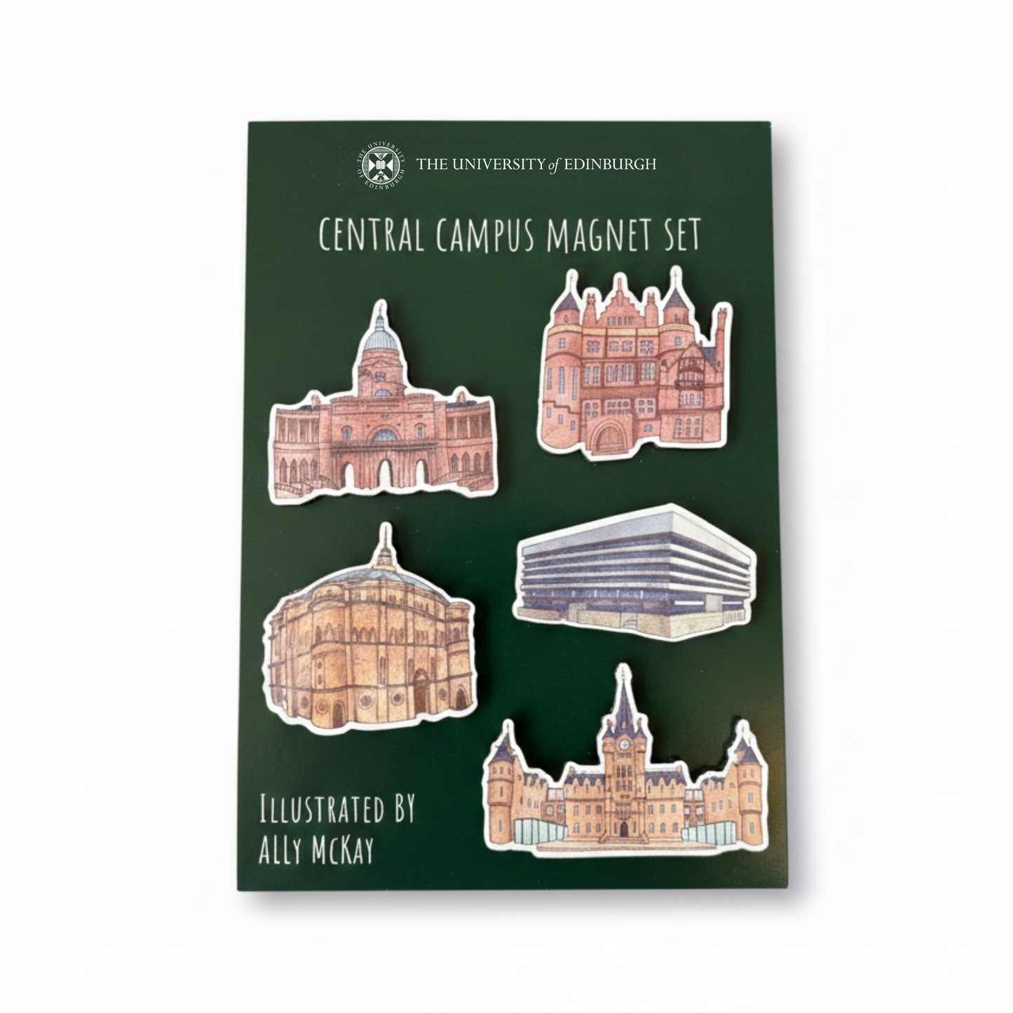 Central Campus Wooden Magnet Set