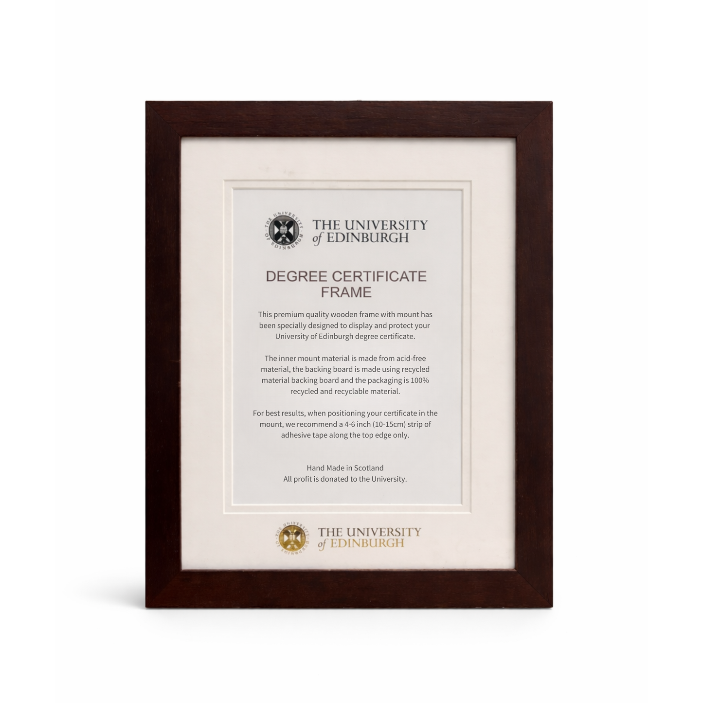 Degree Certificate Frame with Mount