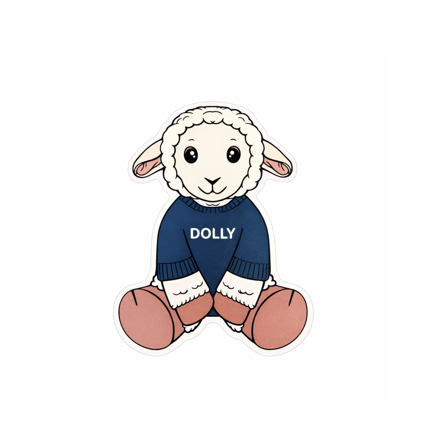 Wooden Dolly the Sheep Magnet