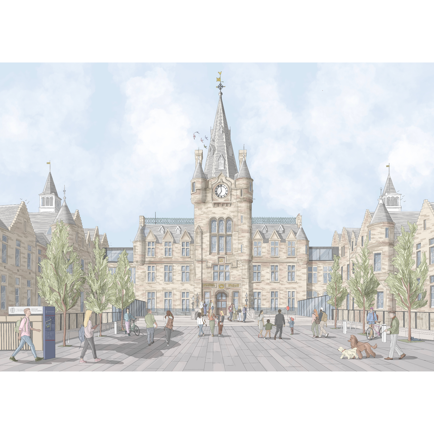 Edinburgh Futures Institute Illustrated Postcard