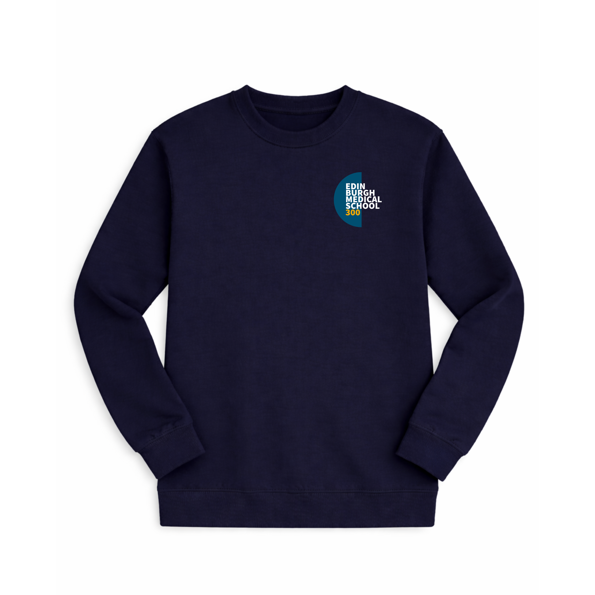 Navy blue sweatshirt with EMS300 logo on the chest against a white background