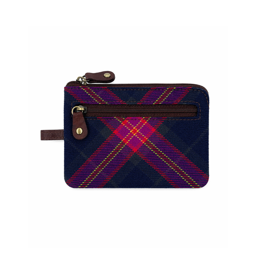 Zipped coin purse featuring the Edinburgh Medical School official tartan.