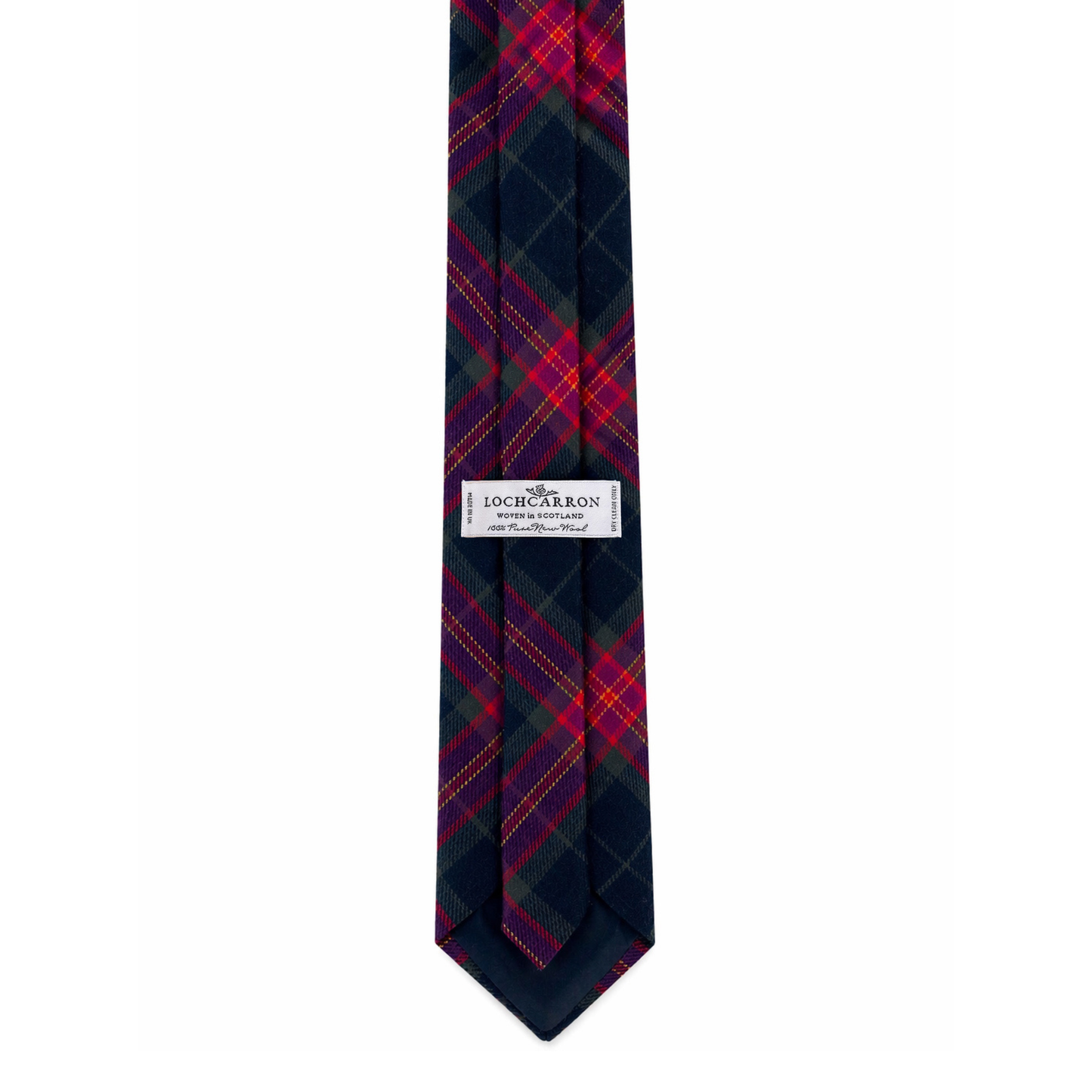 Back of neck tie featuring the Edinburgh Medical School official tartan.