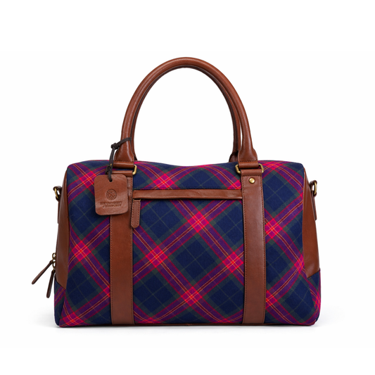EMS Tartan and Leather Holdall