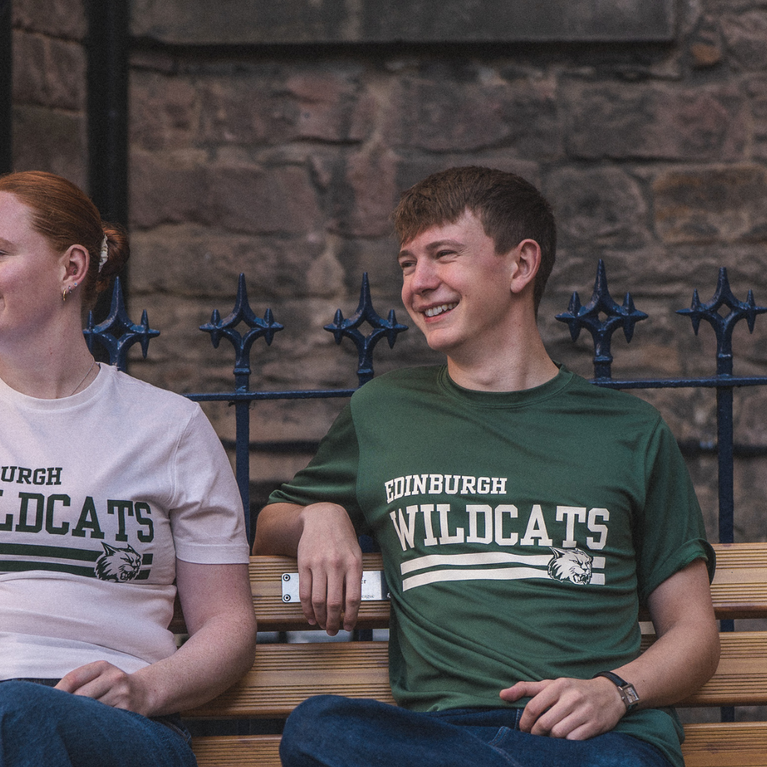 Edinburgh Wildcats Varsity Stripe T-Shirt in Green