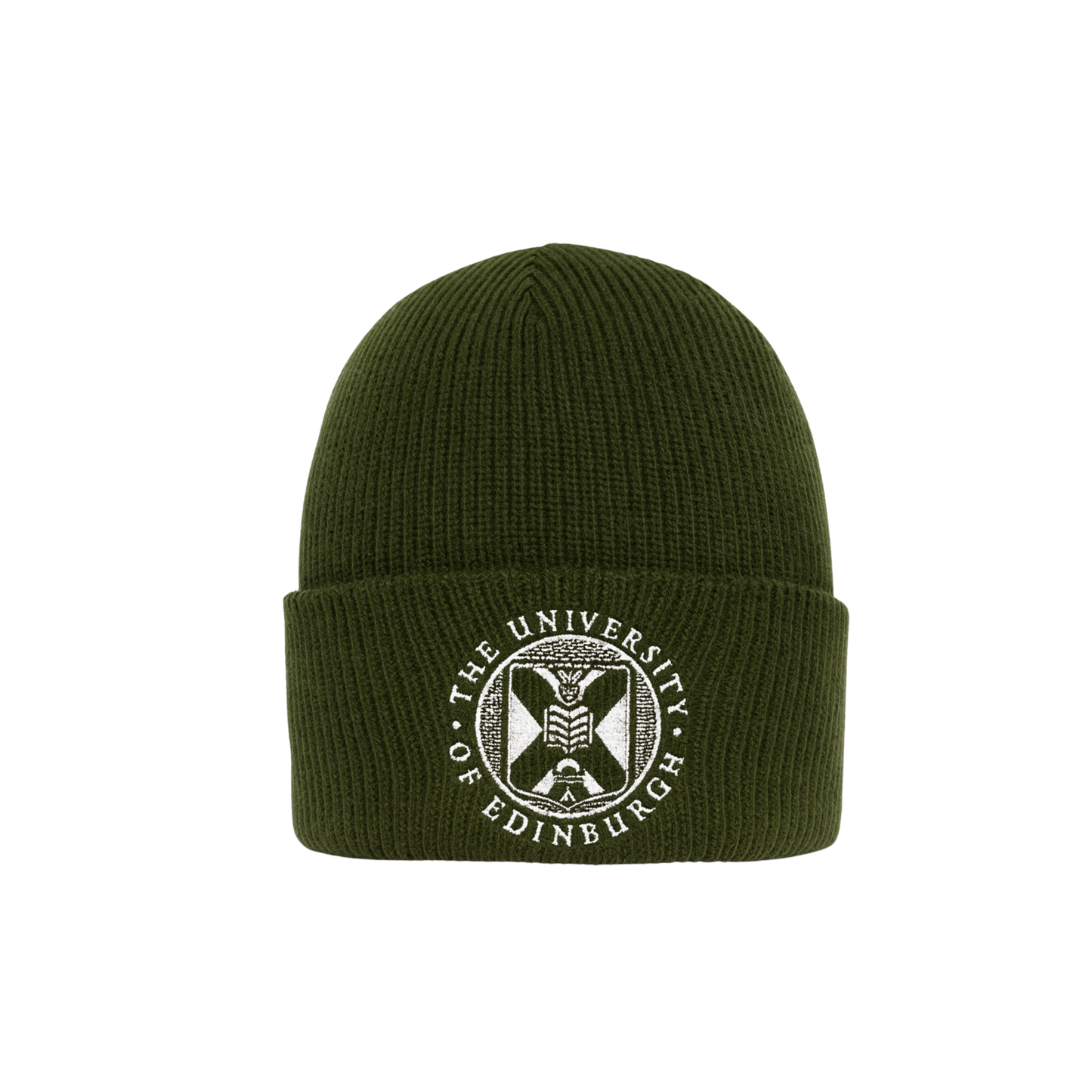Embroidered Crest Beanie Hat
