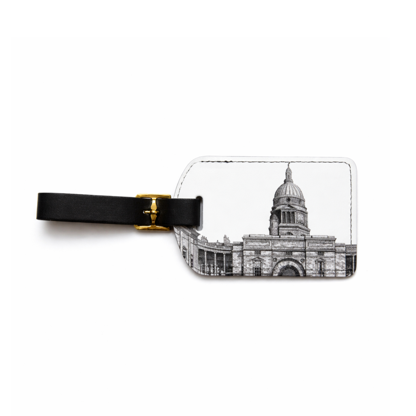 Old College Leather Luggage Tag