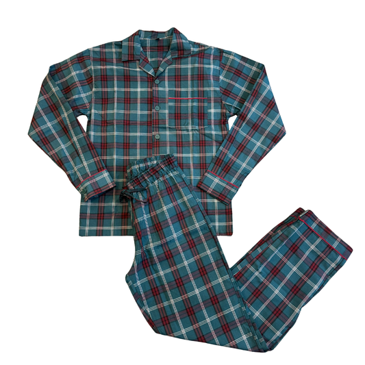 Long Sleeve Tartan Pyjama Lounge Set