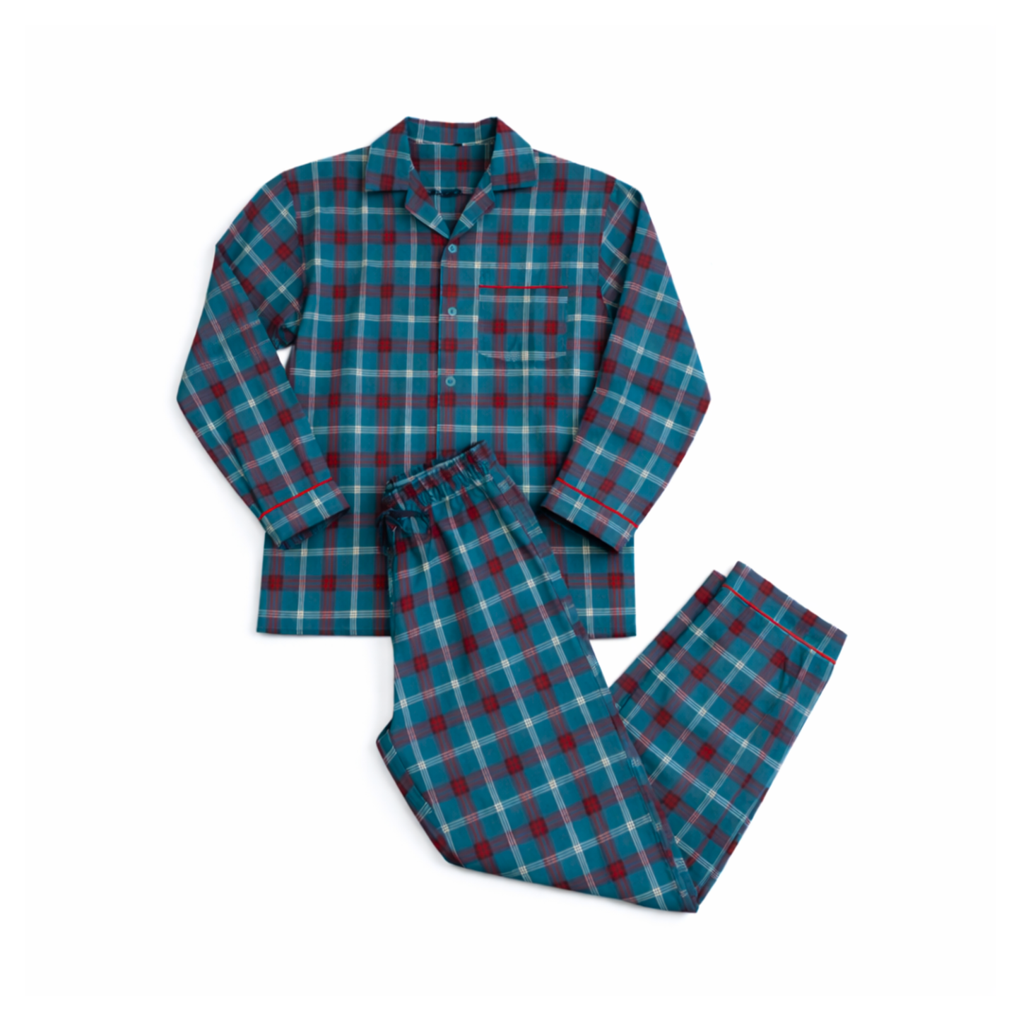 Long Sleeve Tartan Pyjama Lounge Set
