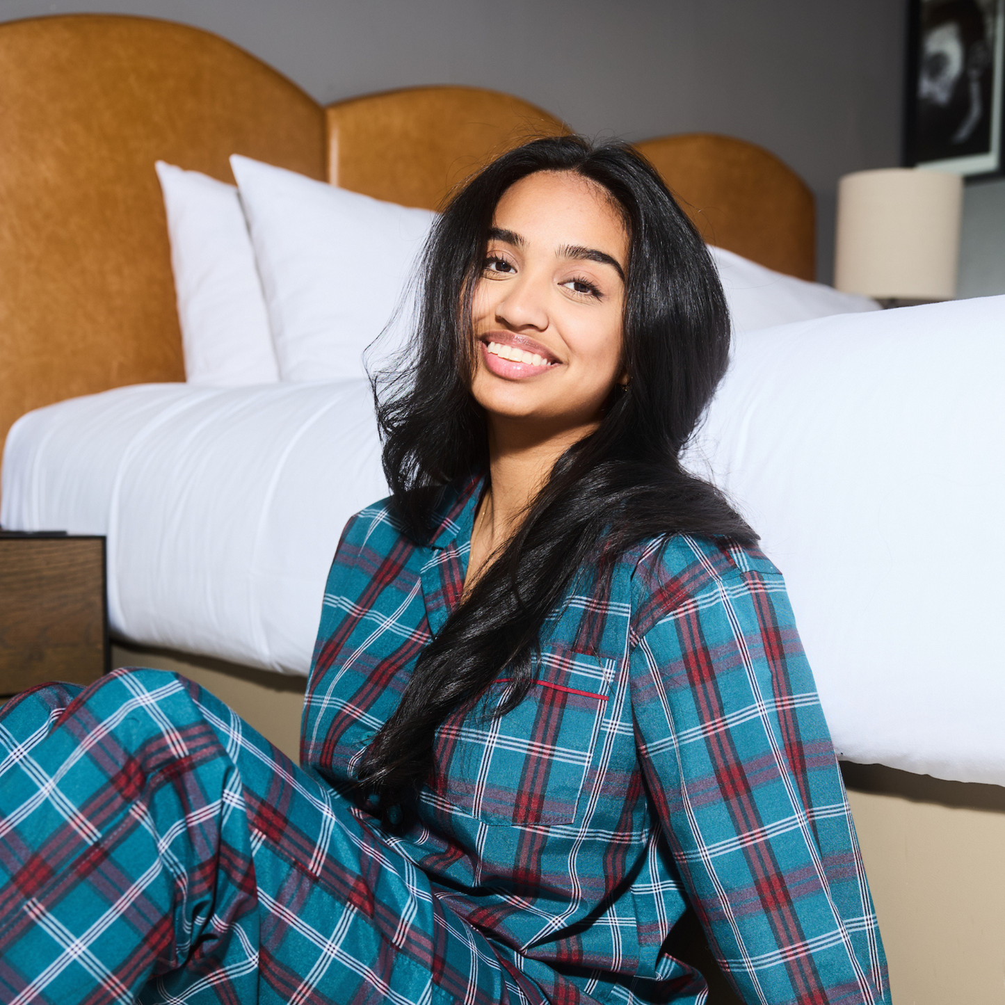 Long Sleeve Tartan Pyjama Lounge Set