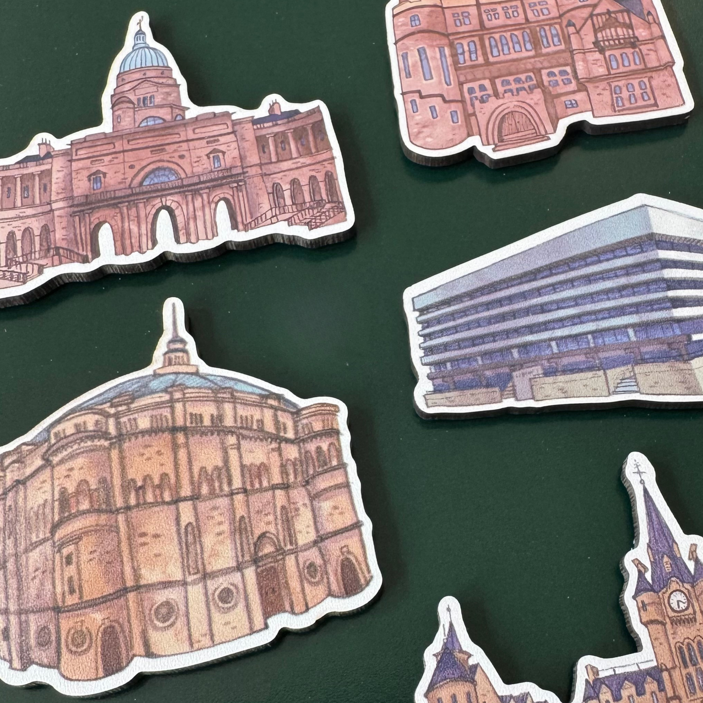 Central Campus Wooden Magnet Set