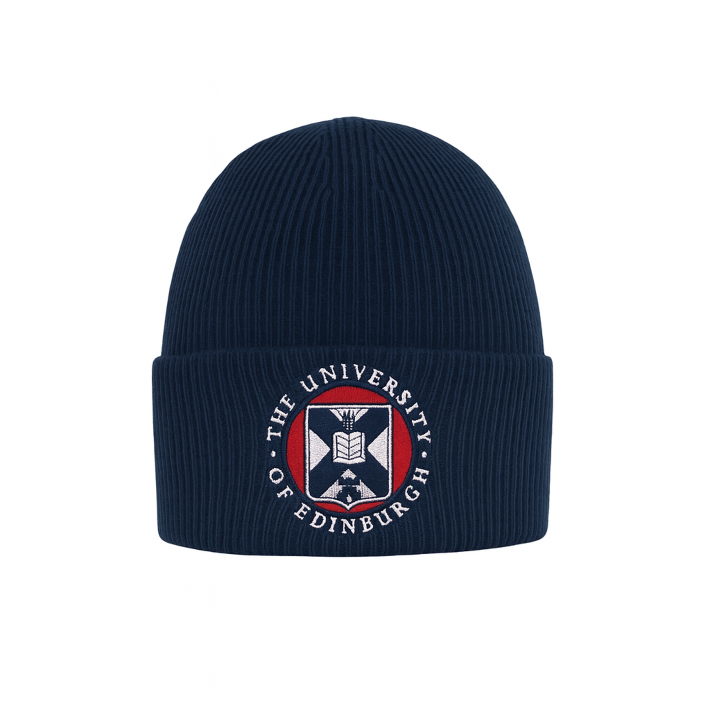 Embroidered Crest Beanie Hat